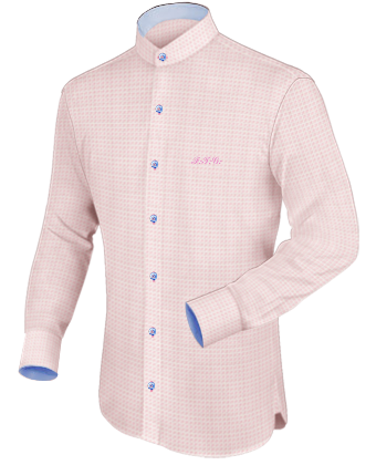 Mens Banded Collar Dress Shirts