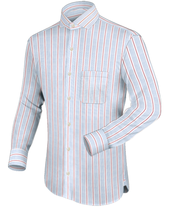 Mens Shirt Size with Italian Collar 1 Button