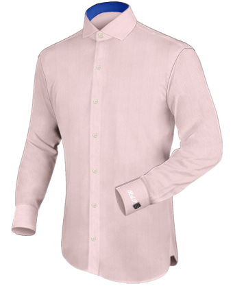 Casual Dress Shirts with Italian Collar 1 Button