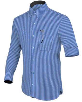 Tailored Fit Dress Shirts with French Collar 2 Button