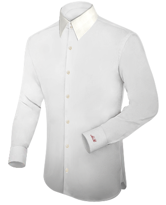Custom Fit Dress Shirts with French Collar 2 Button