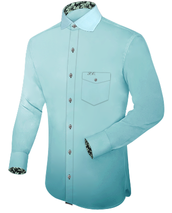 100 Percent Cotton French Cuff Dress Shirt with English Collar