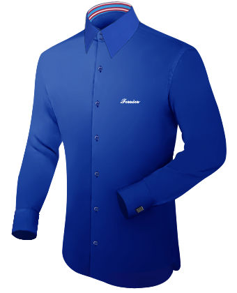 Mens Burgundy Shirts with French Collar 2 Button