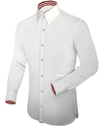 Custom Made Shirts with French Collar 2 Button