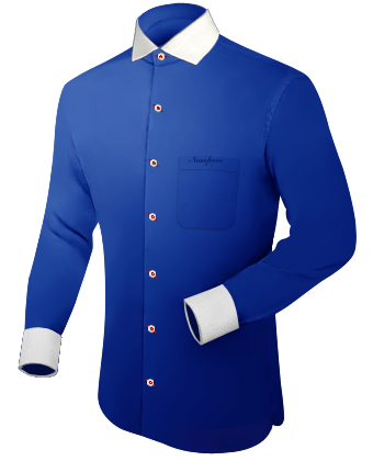 Made To Measure Mens Shirts with Italian Collar 1 Button