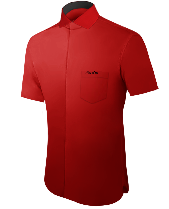 Mens Cuff Shirts with French Collar 2 Button