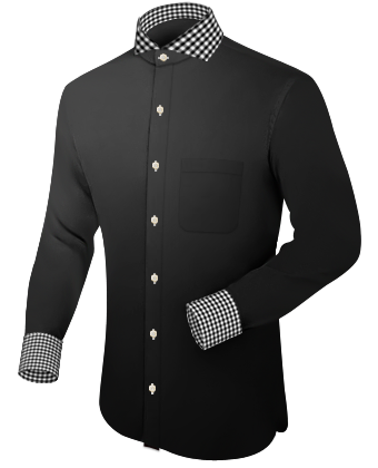 Banded Collar Mens Shirt with Band