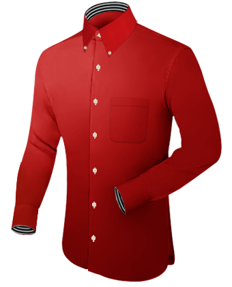 Black Tailored Shirt with French Collar 2 Button