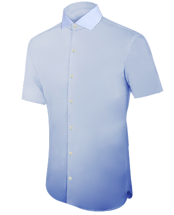 Brown Dress Shirt with French Collar 2 Button