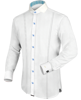 Mens Linen Dress Shirts with Cut Away 1 Button