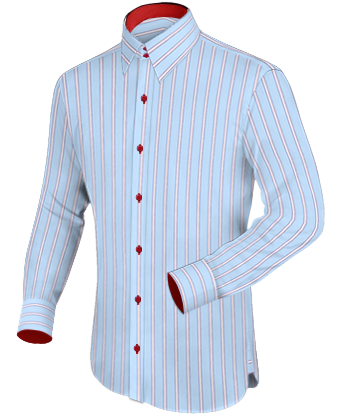 Mens White Shirt with Cut Away 1 Button