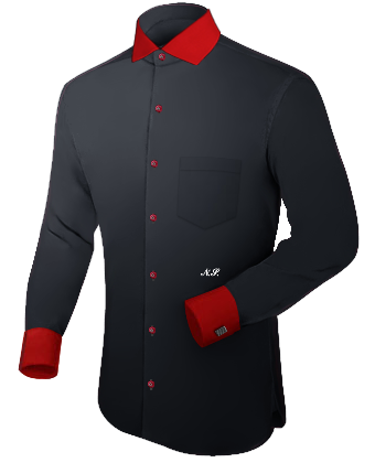 Mens Work Shirts with Italian Collar 1 Button