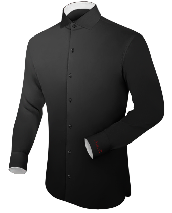 Slim Fit Formal Shirt with Italian Collar 1 Button