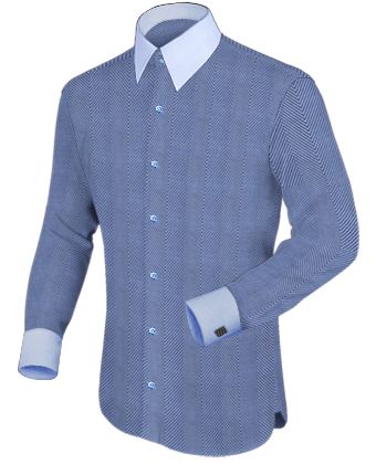 Cheap Tailor Made Shirts Measure with French Collar 2 Button