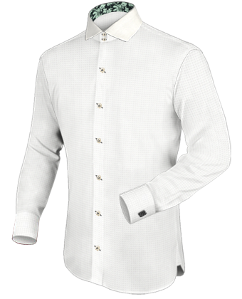 Affordable Tailored Shirts Online with Italian Collar 2 Button