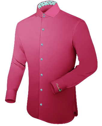 Cheap Tailored Fit Shirts For Men with Italian Collar 2 Button