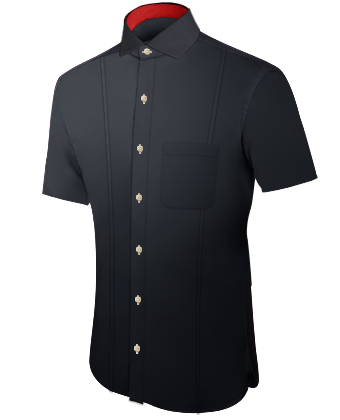 Cheap Tailored Dress Shirts with Italian Collar 1 Button