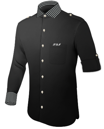 Mens Tailor Fit Shirts with Italian Collar 1 Button