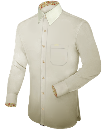 Mens Tailored Shirts with French Collar 2 Button