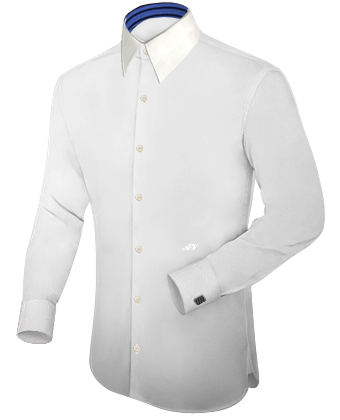 Cotton Dress Shirt with French Collar 1 Button