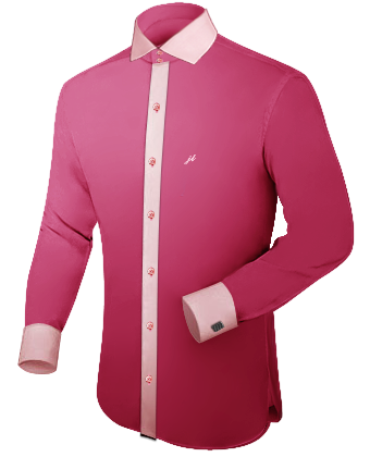 Purple Tailored Shirt with Hidden Button
