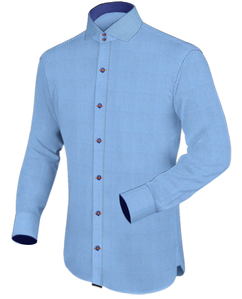 Tailor Mens Shirt with Italian Collar 2 Button