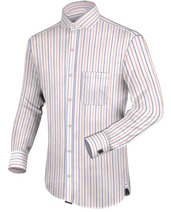 Tailored Linen Shirt with Italian Collar 1 Button