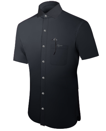 Tailored White Dress Shirts with Italian Collar 1 Button