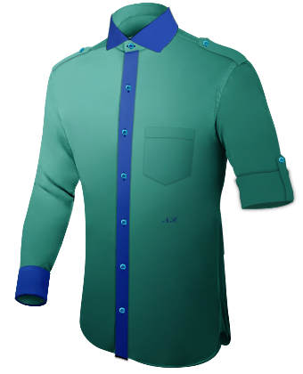 Brand Shirts Dress Shirt with Italian Collar 1 Button