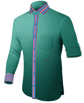 Bright Coloured Mens Shirts with Italian Collar 1 Button