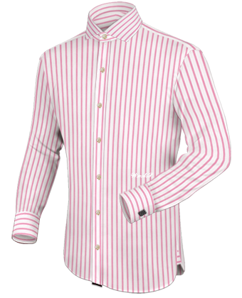 Affordable Custom Made Shirts with Italian Collar 1 Button