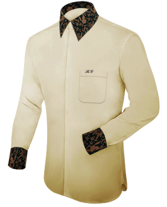 Best Mens Custom Dress Shirts with French Collar 1 Button