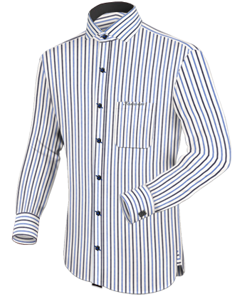 Cheap Custom Dress Shirt with Italian Collar 1 Button