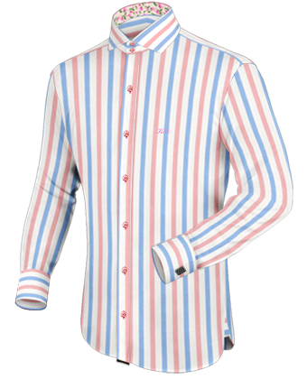 Cheap Custom Fit Shirts with Italian Collar 2 Button