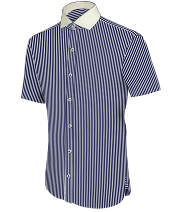 Custom Design Hand Sewn Shirts with Italian Collar 1 Button