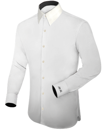 Custom Dress Shirt Online with French Collar 1 Button