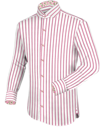 Custom Dress Shirts Kids with Italian Collar 2 Button
