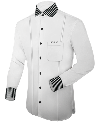 Custom Dress Shirts Memphis with Italian Collar 1 Button