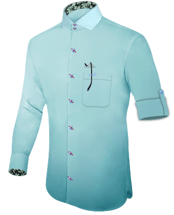 Custom Dress Shirts Toronto with Italian Collar 2 Button