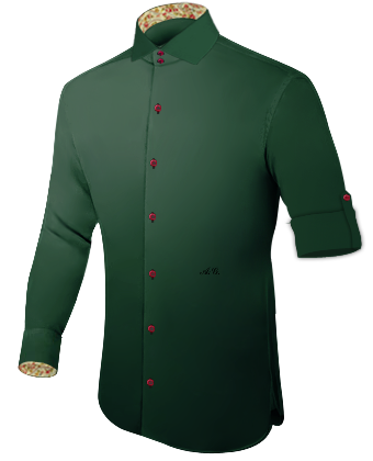 Custom Dress Shirts Uk with Italian Collar 2 Button