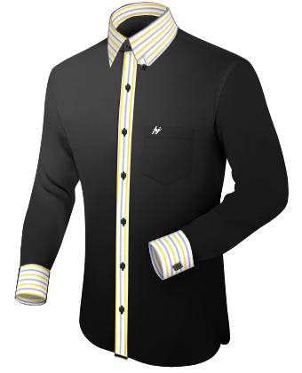 Custom Fit Dress Shirts with Hidden Button