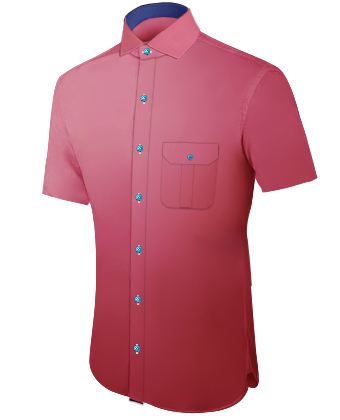 Custom Fitted Shirts Cheap with Italian Collar 1 Button