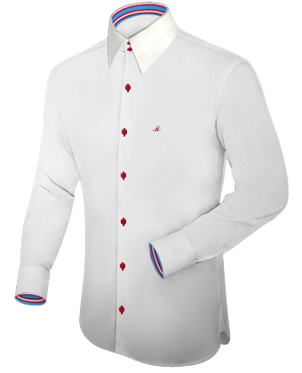 Custom Made Dress Shirts For Weightlifters with French Collar 2 Button