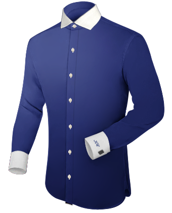Custom Made Shirts From India with Italian Collar 1 Button