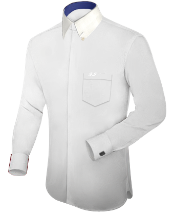 Discount Custom Dress Shirts with Hidden Button