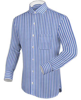 High Quality Custom Business Shirts with Italian Collar 1 Button