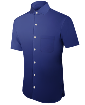 Wholesale Mens Custom Dress Shirts with Italian Collar 1 Button