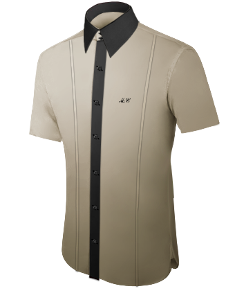 Bespoke Mens Shirt Designs with French Collar 2 Button