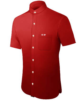 Bespoke Mens Shirts With A Mandarin Collar with Band