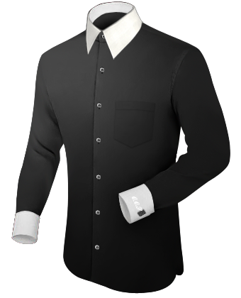 Custom Tailord Shirts with French Collar 1 Button
